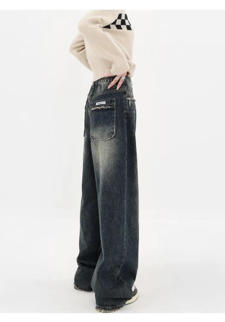 Y2K Nostalgia Meets Fashion Wide Leg Jeans for Women - itsshirty
