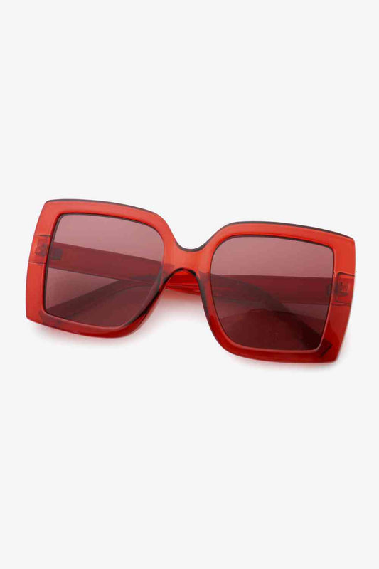 Women Red Square Sunglasses