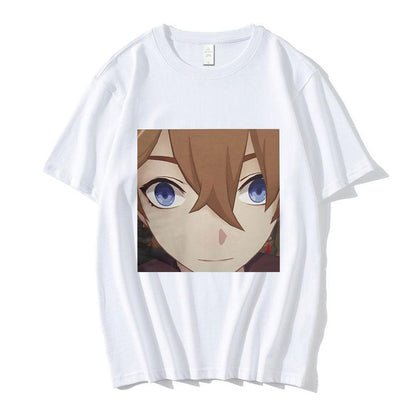 Anime Tartaglia Face Meme T-Shirt, Fashion Tee For Women - itsshirty