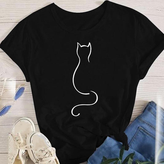 Cartoon Print Oversized T-Shirt for Women - itsshirty