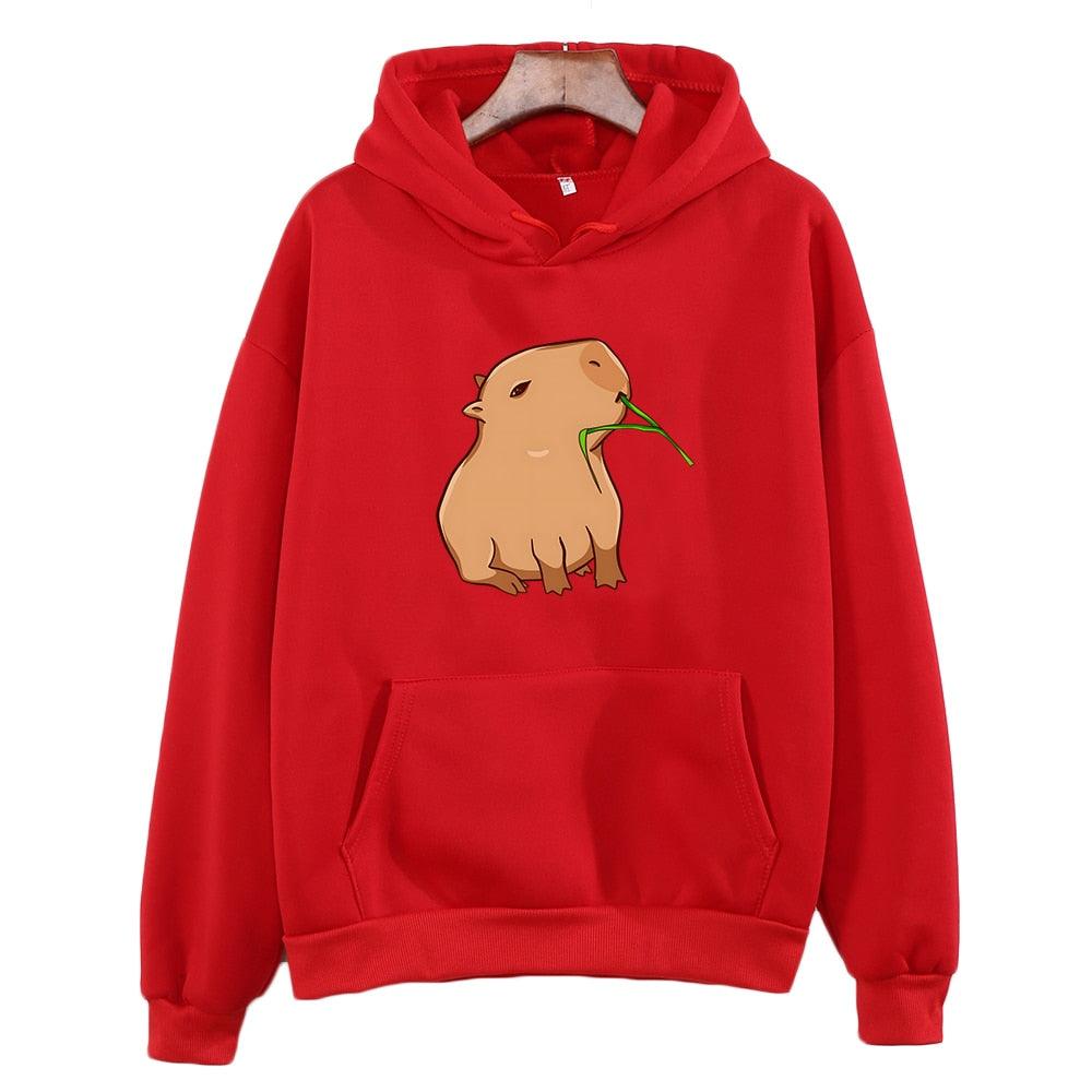 Cute and Comfy Women's Hoodie with Funny Capybara Print - itsshirty