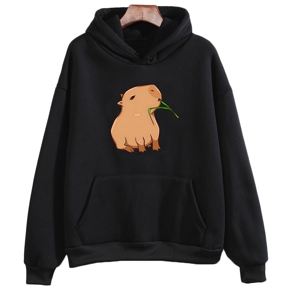 Cute and Comfy Women's Hoodie with Funny Capybara Print - itsshirty