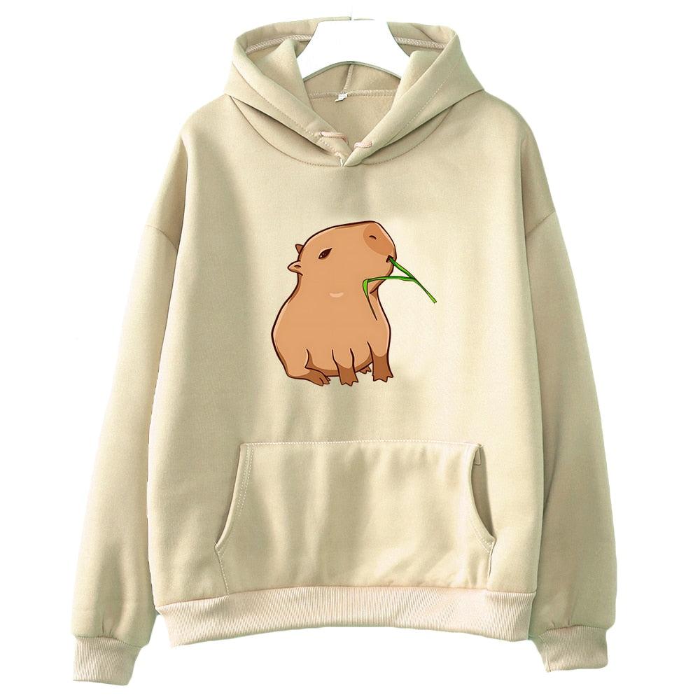 Cute and Comfy Women's Hoodie with Funny Capybara Print - itsshirty